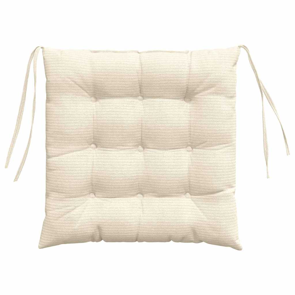 Zitkussens 4 pcs Crème 40 x 40 x 6 cm Katoen Stof is nu te koop bij PeponiXL, paradijselijk wonen!