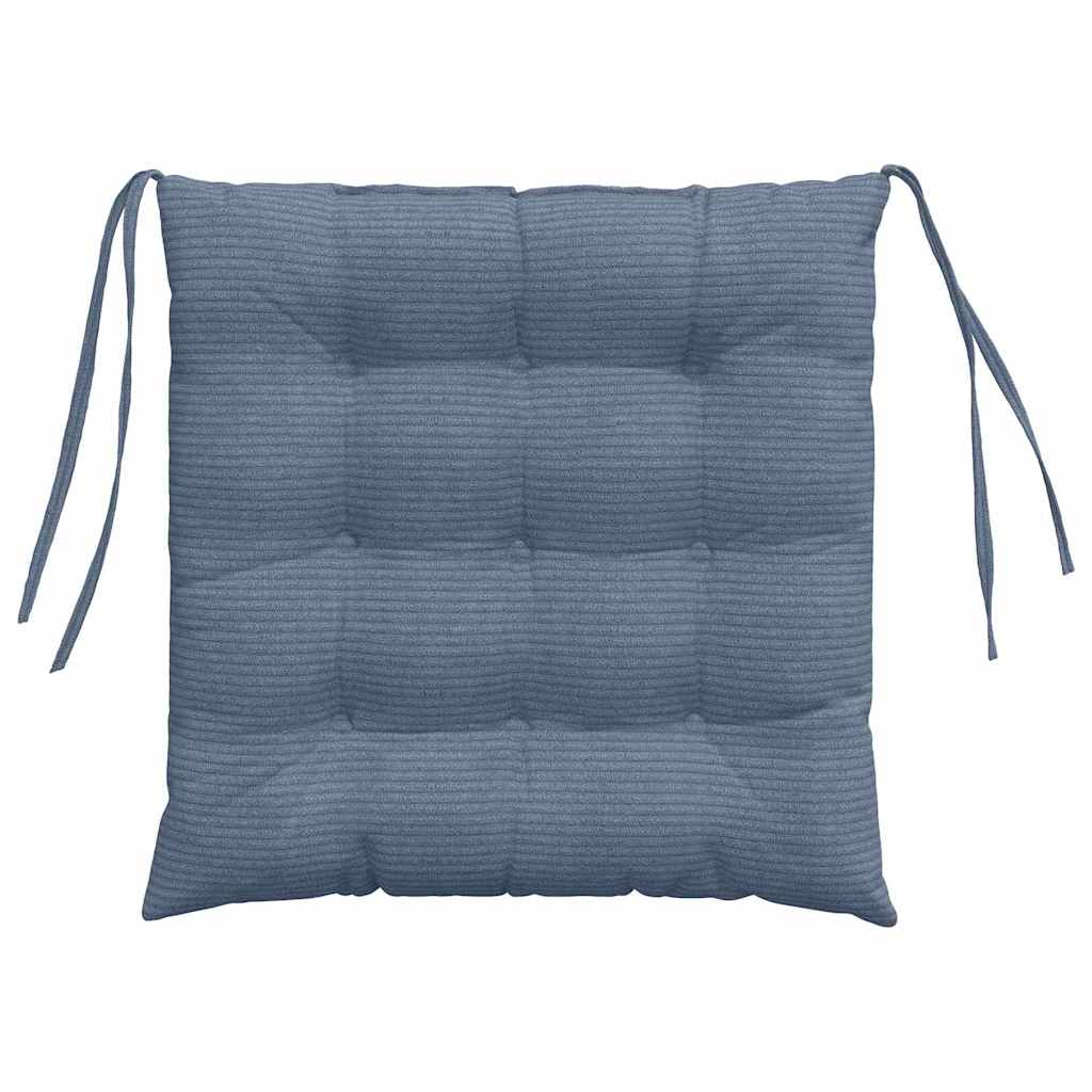 Zitkussens 4 pcs Blauw 40 x 40 x 6 cm Katoen Stof is nu te koop bij PeponiXL, paradijselijk wonen!