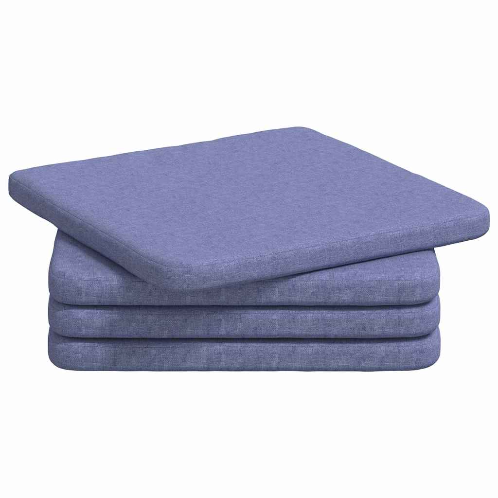Zitkussens 4 pcs Jeans Blauw 40 x 40 x 3 cm Stof is nu te koop bij PeponiXL, paradijselijk wonen!