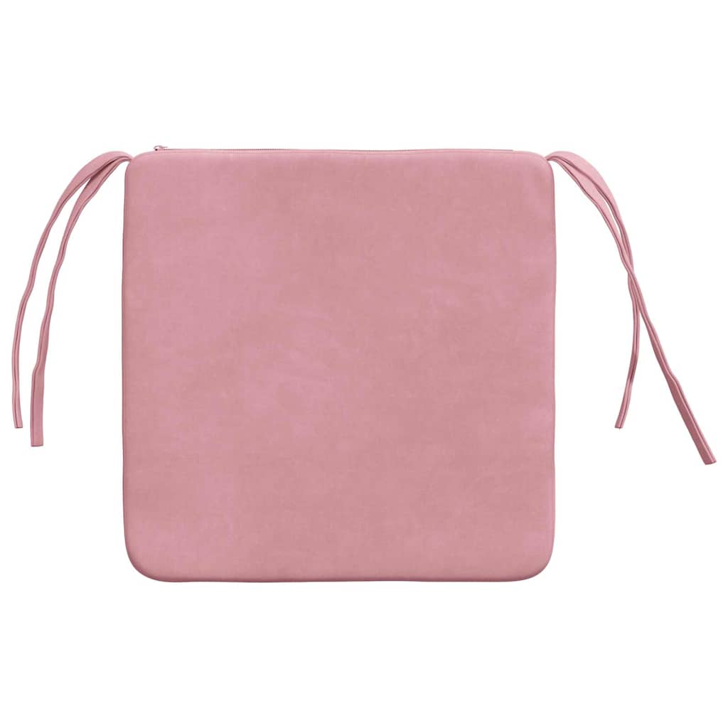 Zitkussens 4 pcs Roze 40 x 40 x 3 cm Fluweel is nu te koop bij PeponiXL, paradijselijk wonen!