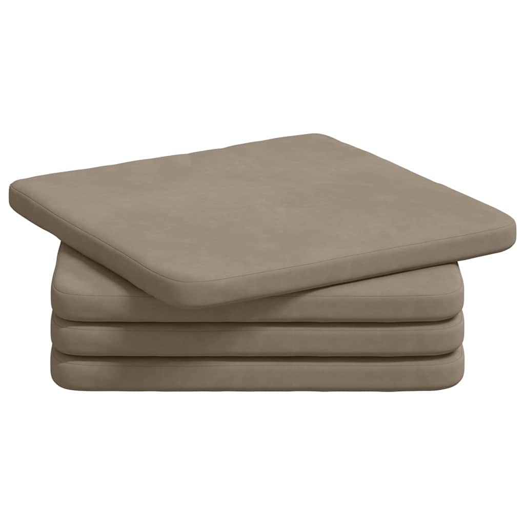 Zitkussens 4 pcs Taupe 40 x 40 x 3 cm Microvezel Stof is nu te koop bij PeponiXL, paradijselijk wonen!