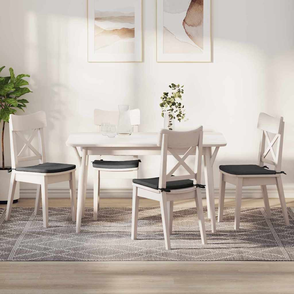 Zitkussens 4 pcs Donkergrijs 40 x 40 x 3 cm Katoen Stof is nu te koop bij PeponiXL, paradijselijk wonen!