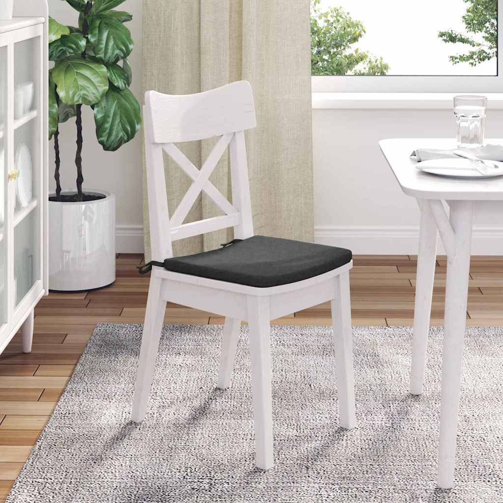 Zitkussens 4 pcs Donkergrijs 40 x 40 x 3 cm Katoen Stof is nu te koop bij PeponiXL, paradijselijk wonen!