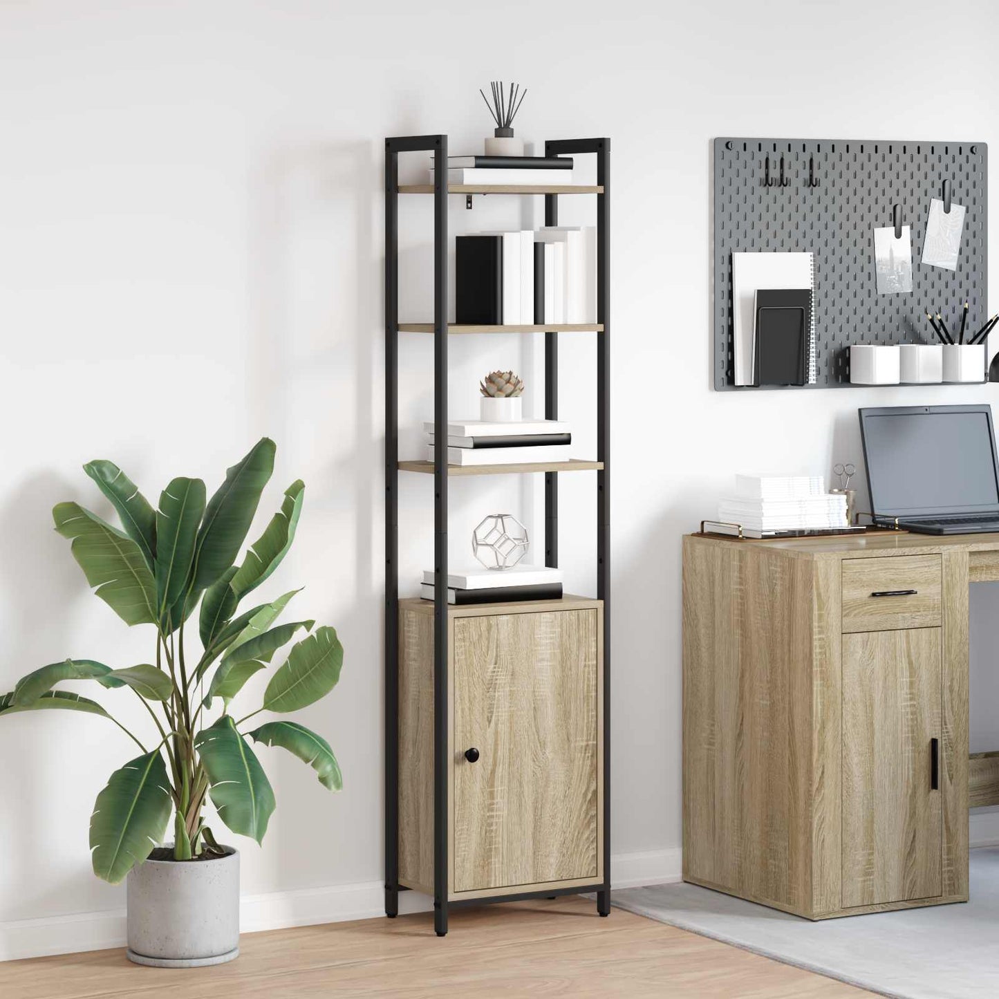 Boekenkast Sonoma Eiken 40 x 24 x 161 cm Bewerkt hout is nu te koop bij PeponiXL, paradijselijk wonen!