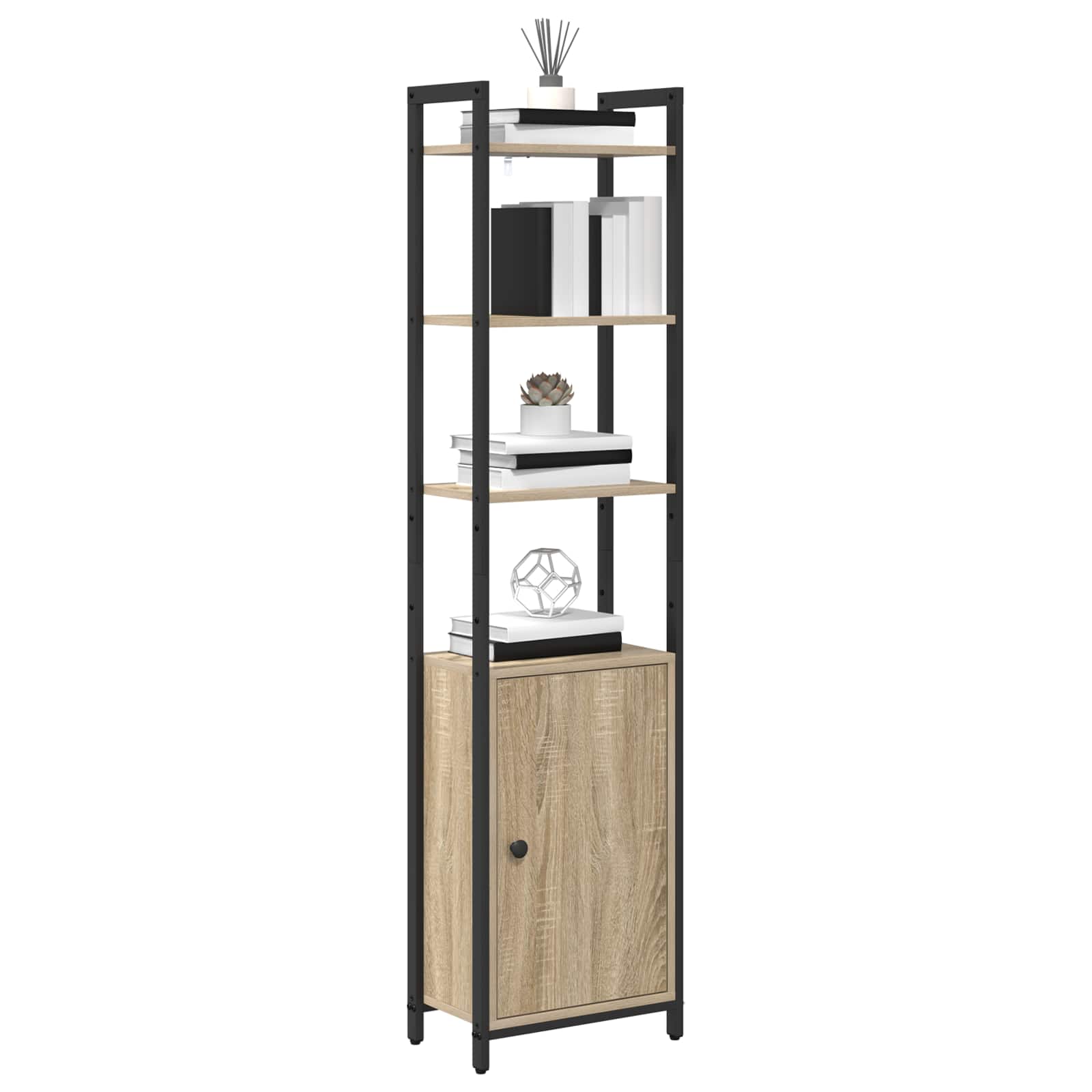 Boekenkast Sonoma Eiken 40 x 24 x 161 cm Bewerkt hout is nu te koop bij PeponiXL, paradijselijk wonen!