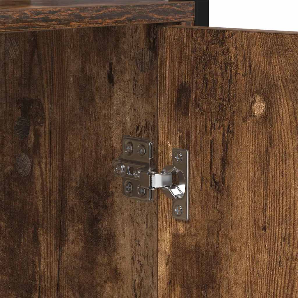 Boekenkast Gerookt eiken 60 x 24 x 161 cm Bewerkt hout is nu te koop bij PeponiXL, paradijselijk wonen!