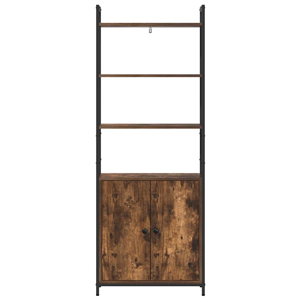 Boekenkast Gerookt eiken 60 x 24 x 161 cm Bewerkt hout is nu te koop bij PeponiXL, paradijselijk wonen!