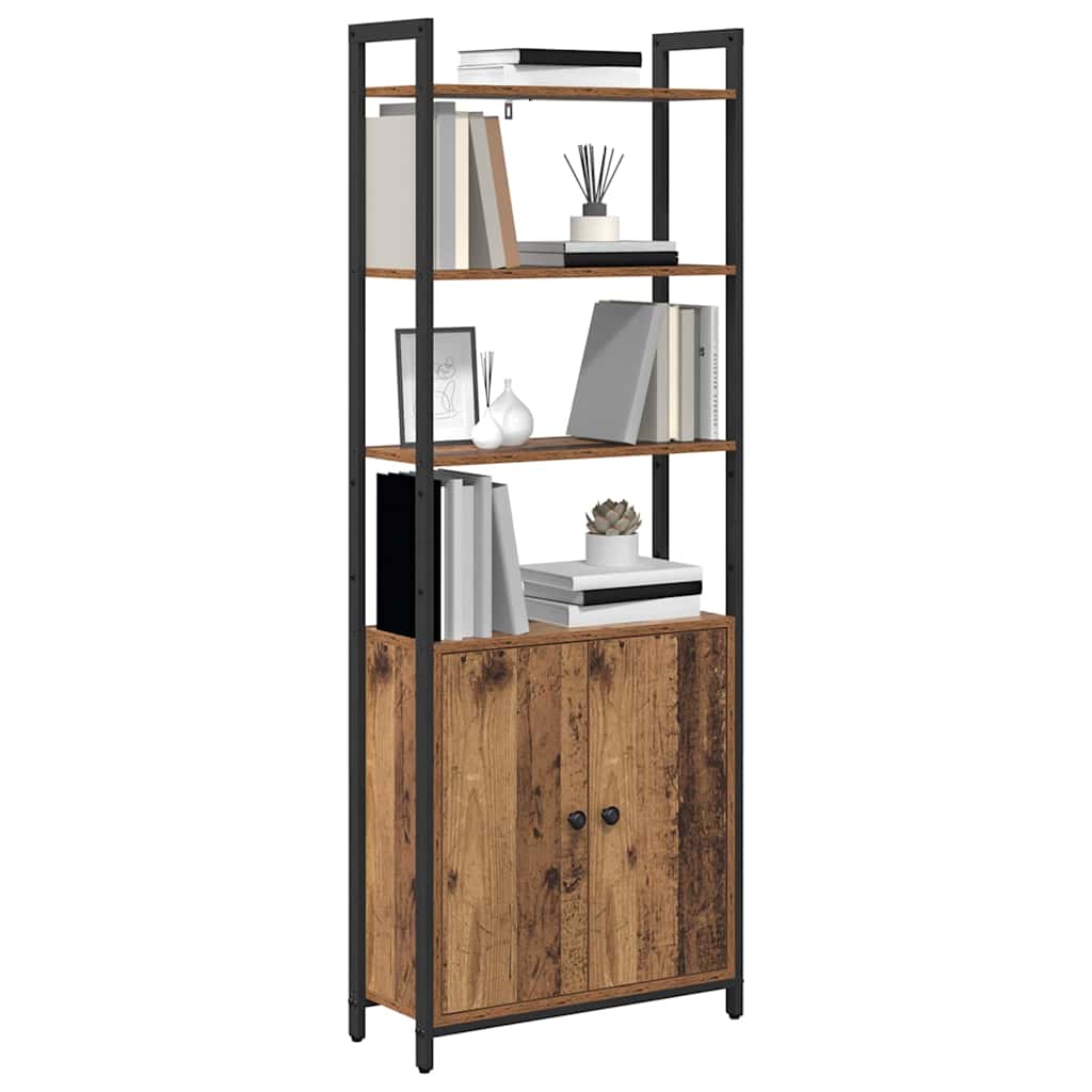 Boekenkast Oud Hout 60 x 24 x 161 cm Bewerkt hout is nu te koop bij PeponiXL, paradijselijk wonen!