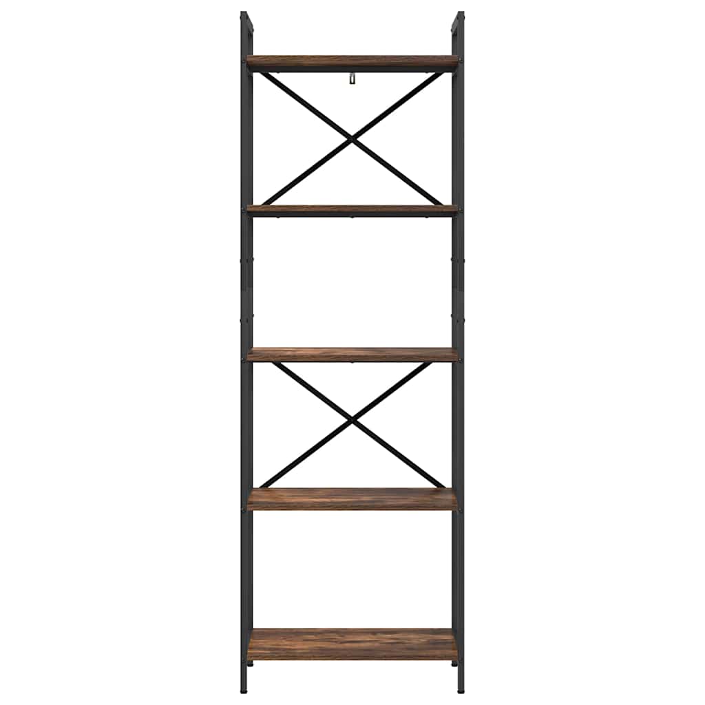 Boekenkast Gerookt eiken 56 x 34 x 171 cm Bewerkt hout is nu te koop bij PeponiXL, paradijselijk wonen!