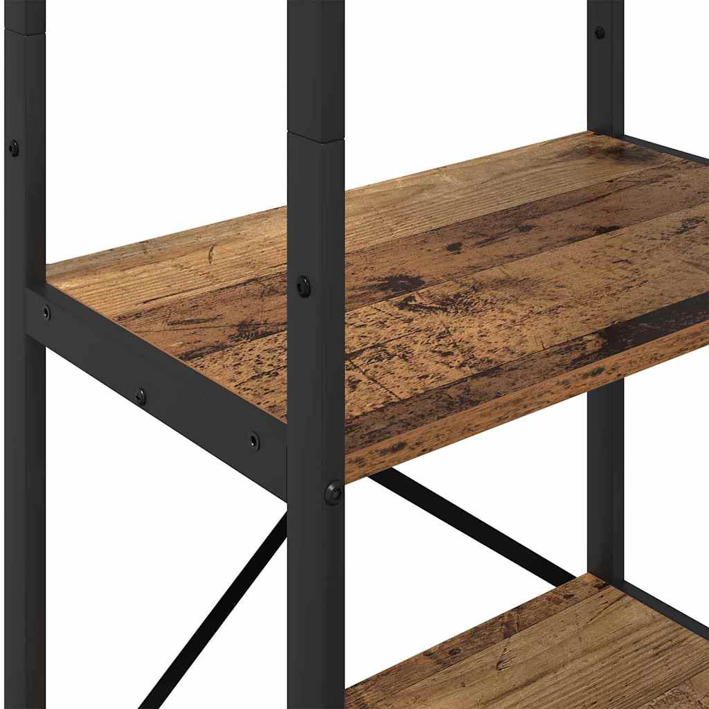 Boekenkast Oud Hout 56 x 34 x 171 cm Bewerkt hout is nu te koop bij PeponiXL, paradijselijk wonen!