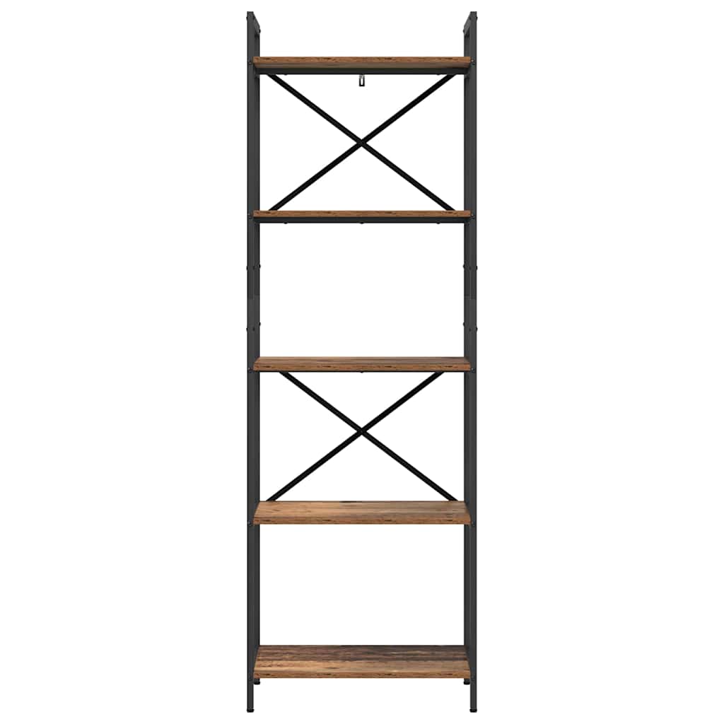 Boekenkast Oud Hout 56 x 34 x 171 cm Bewerkt hout is nu te koop bij PeponiXL, paradijselijk wonen!