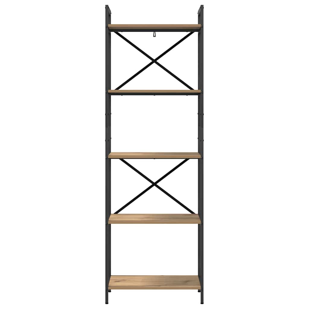 Boekenkast Artisan Eiken 56 x 34 x 171 cm Bewerkt hout is nu te koop bij PeponiXL, paradijselijk wonen!