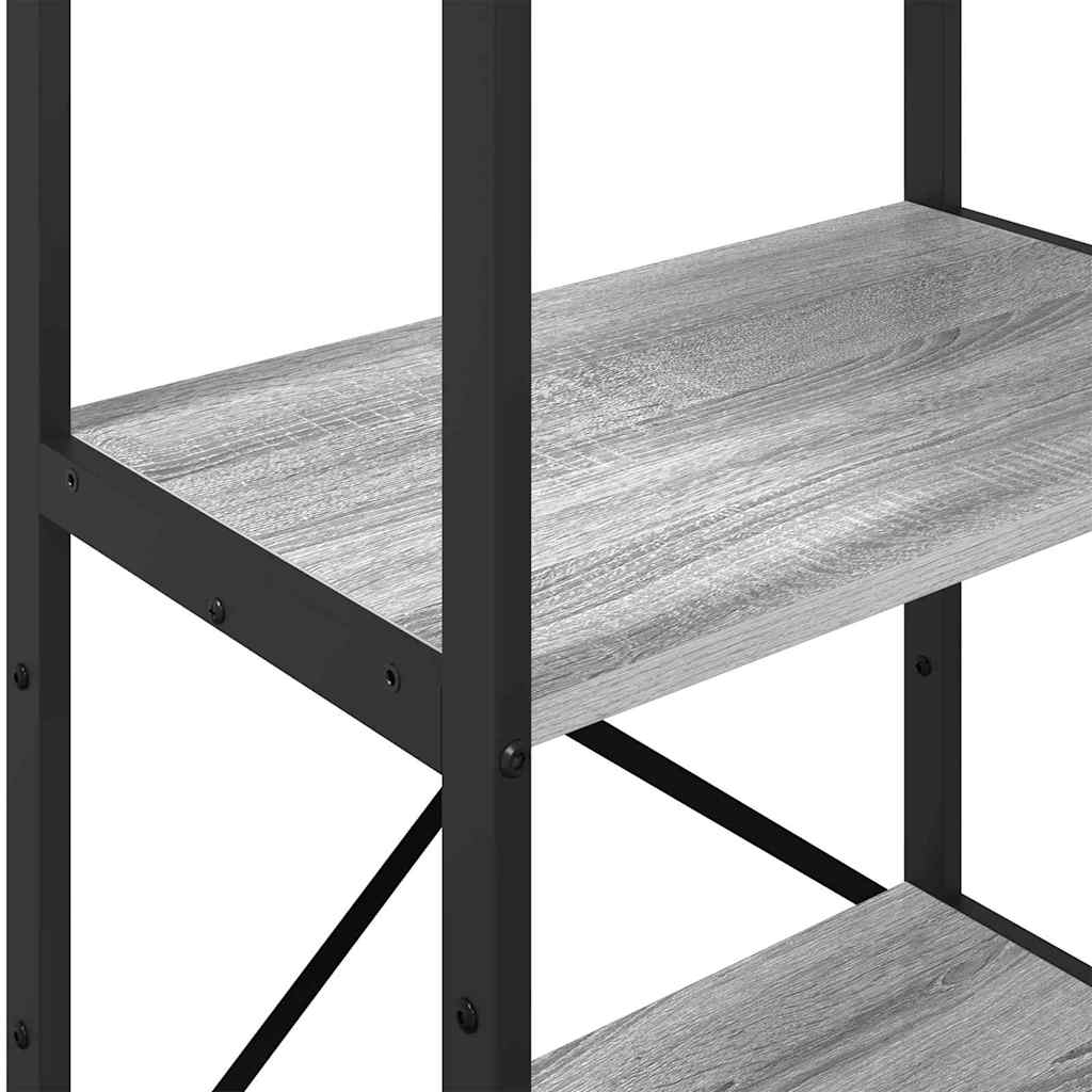 Boekenkast Grijs Sonoma 56 x 34 x 133,5 cm Bewerkt hout is nu te koop bij PeponiXL, paradijselijk wonen!