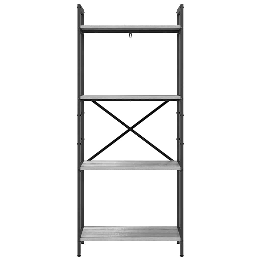 Boekenkast Grijs Sonoma 56 x 34 x 133,5 cm Bewerkt hout is nu te koop bij PeponiXL, paradijselijk wonen!