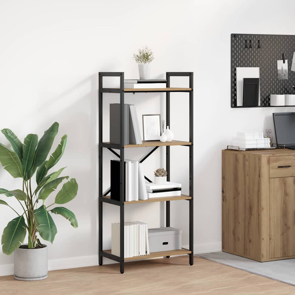 Boekenkast Artisan Eiken 56 x 34 x 133,5 cm Bewerkt hout is nu te koop bij PeponiXL, paradijselijk wonen!