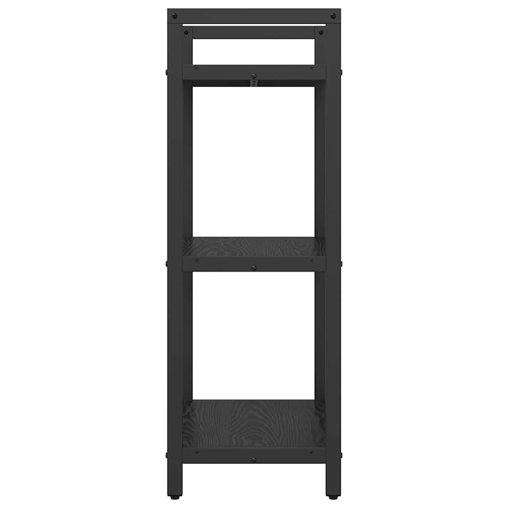 Boekenkast Zwart Eiken 56 x 34 x 96 cm Bewerkt hout is nu te koop bij PeponiXL, paradijselijk wonen!