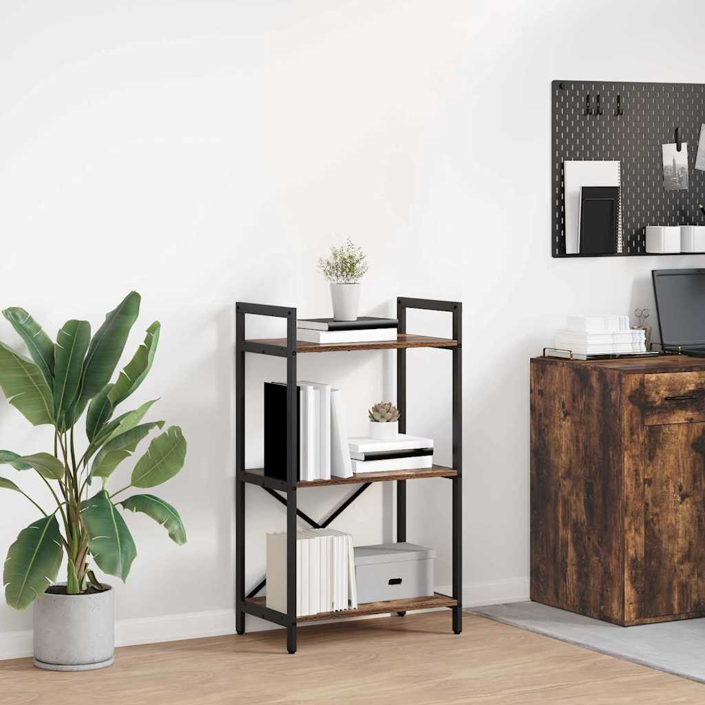 Boekenkast Gerookt eiken 56 x 34 x 96 cm Bewerkt hout is nu te koop bij PeponiXL, paradijselijk wonen!