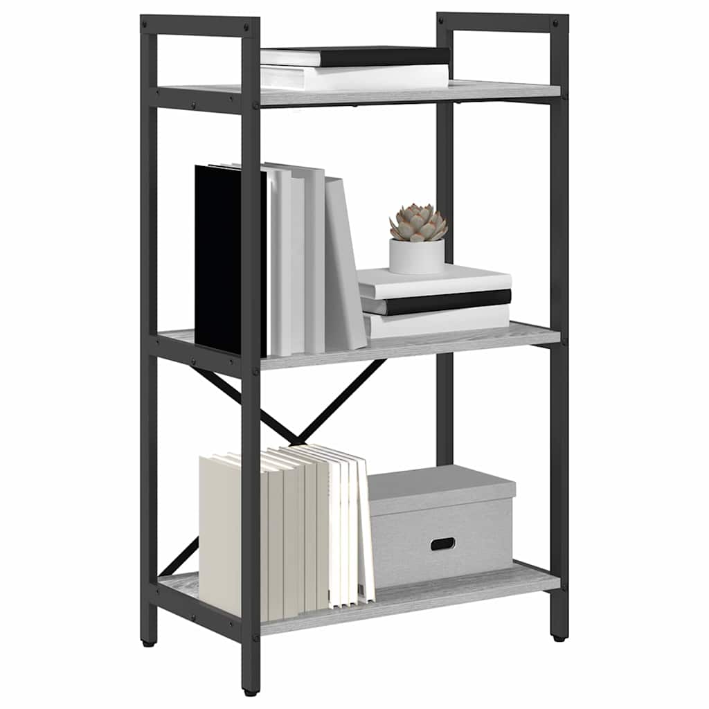 Boekenkast Grijs Sonoma 56 x 34 x 96 cm Bewerkt hout is nu te koop bij PeponiXL, paradijselijk wonen!