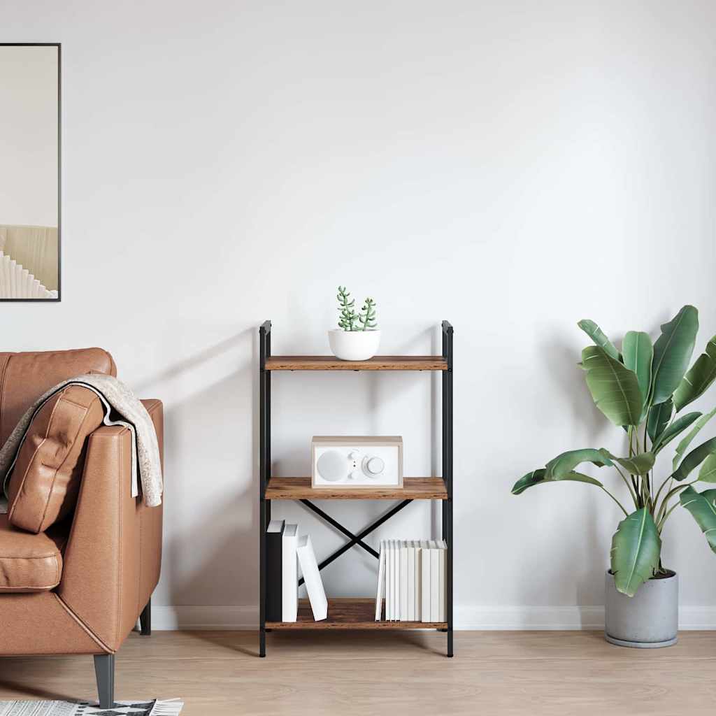 Boekenkast Oud Hout 56 x 34 x 96 cm Bewerkt hout is nu te koop bij PeponiXL, paradijselijk wonen!