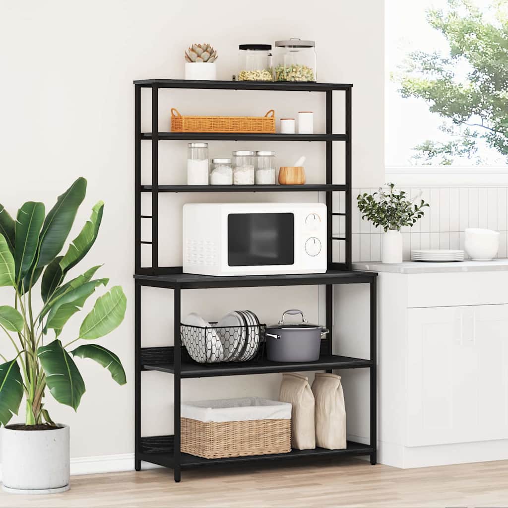 Keukenplank Zwart Eiken 100 x 40 x 168 cm Bewerkt hout is nu te koop bij PeponiXL, paradijselijk wonen!