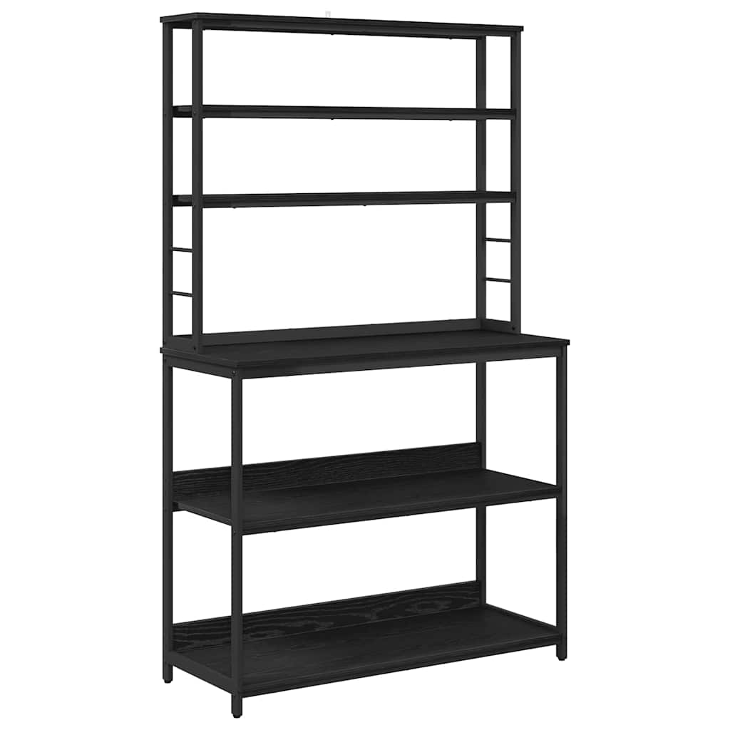 Keukenplank Zwart Eiken 100 x 40 x 168 cm Bewerkt hout is nu te koop bij PeponiXL, paradijselijk wonen!