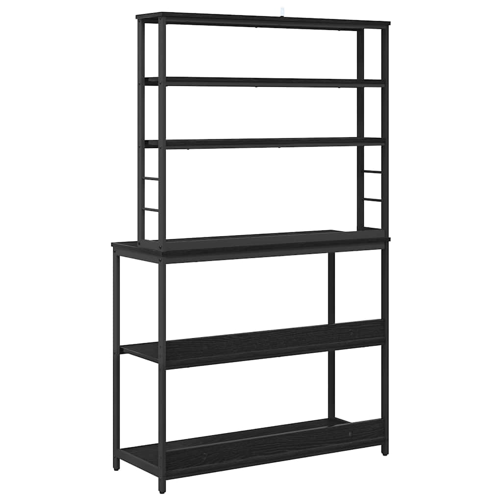 Keukenplank Zwart Eiken 100 x 40 x 168 cm Bewerkt hout is nu te koop bij PeponiXL, paradijselijk wonen!