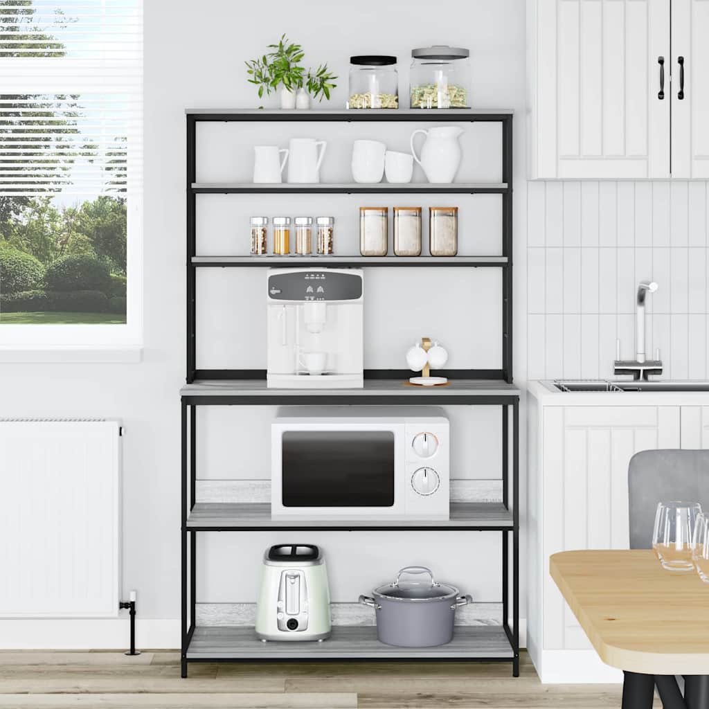 Keukenplank Grijs Sonoma 100 x 40 x 168 cm Bewerkt hout is nu te koop bij PeponiXL, paradijselijk wonen!