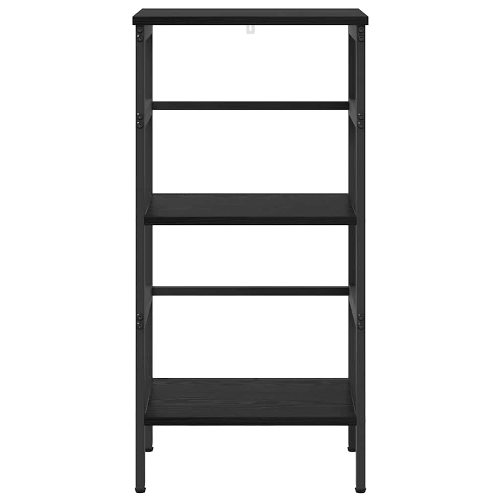 Boekenkast Zwart Eiken 40 x 29,5 x 81 cm Bewerkt hout is nu te koop bij PeponiXL, paradijselijk wonen!