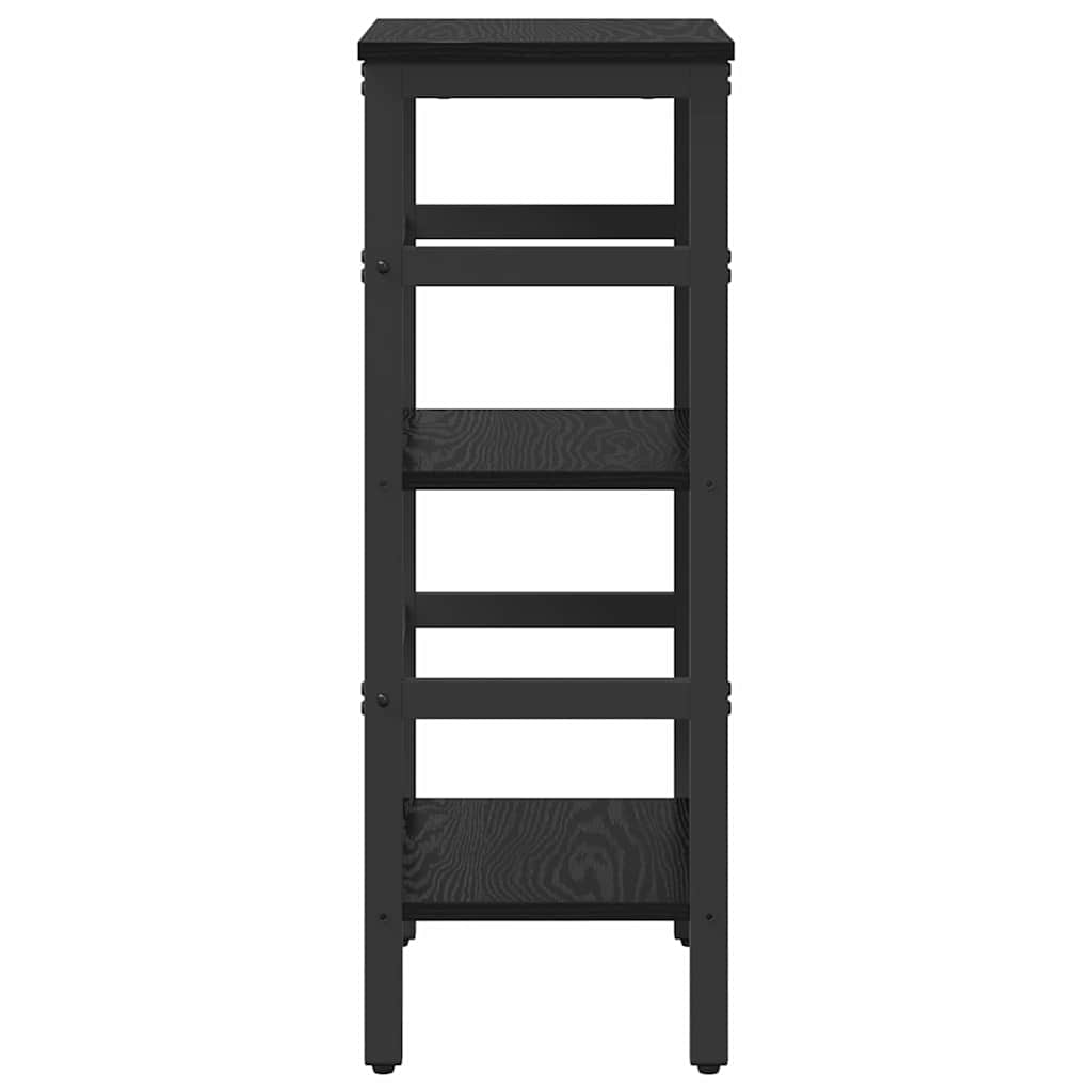 Boekenkast Zwart Eiken 40 x 29,5 x 81 cm Bewerkt hout is nu te koop bij PeponiXL, paradijselijk wonen!