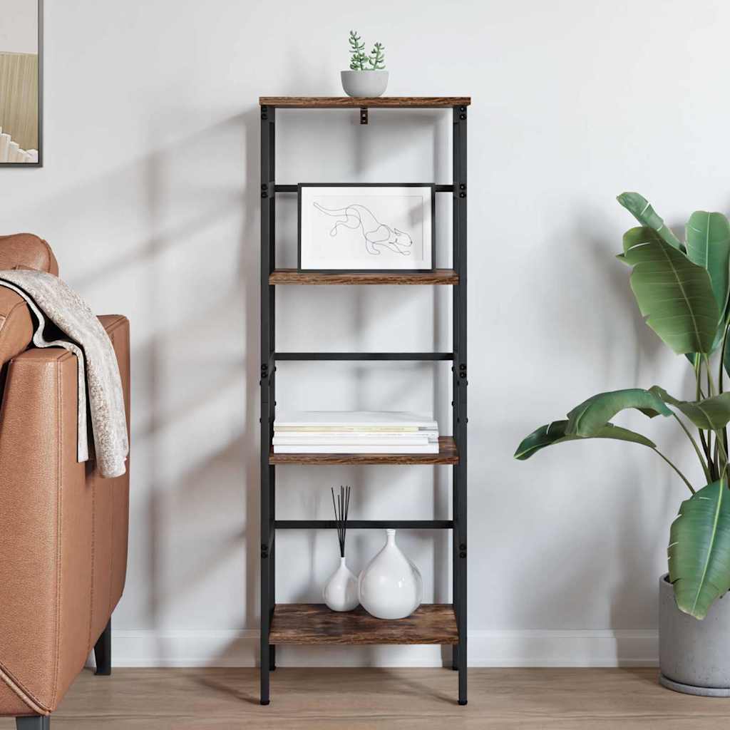 Boekenkast Gerookt eiken 40 x 29,5 x 115 cm Bewerkt hout is nu te koop bij PeponiXL, paradijselijk wonen!