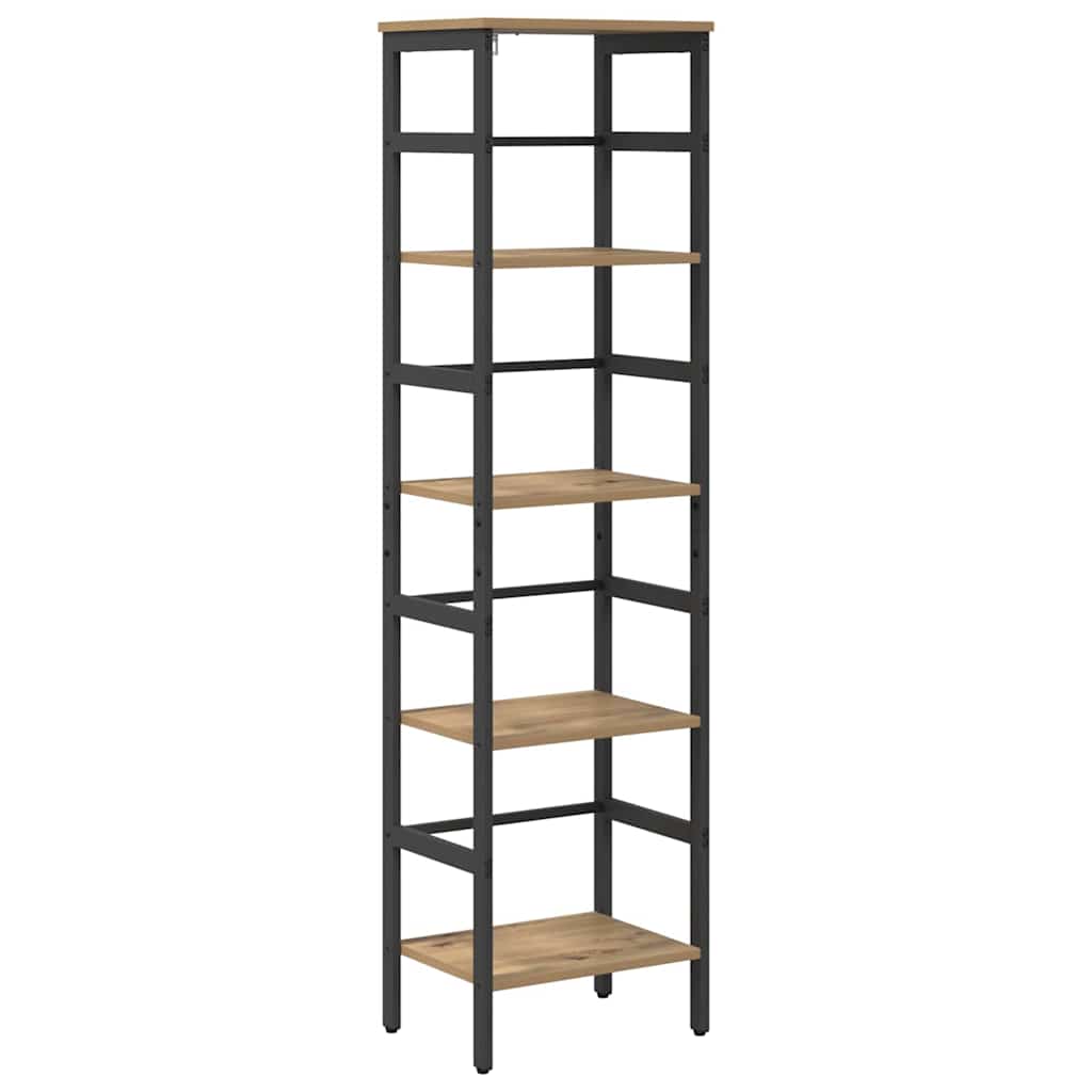 Boekenkast Artisan Eiken 40 x 29,5 x 149 cm Bewerkt hout is nu te koop bij PeponiXL, paradijselijk wonen!