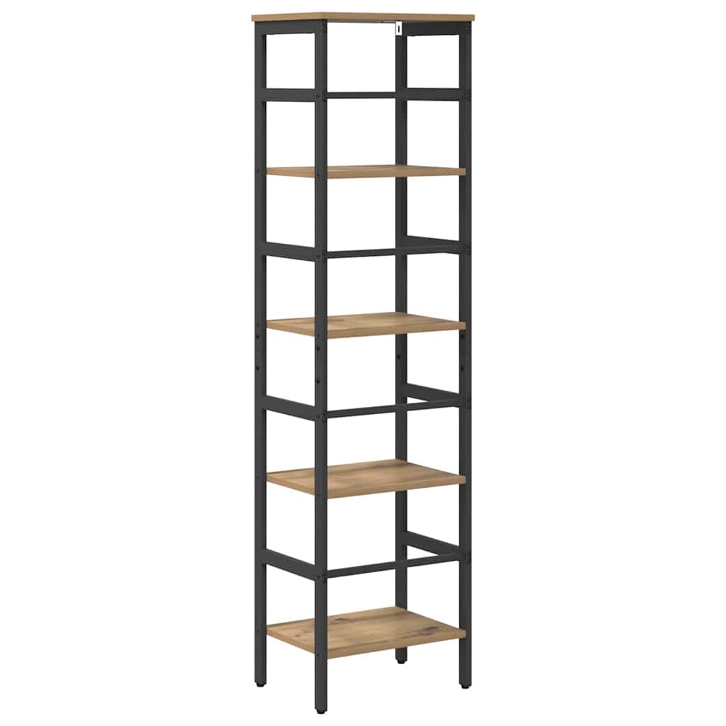 Boekenkast Artisan Eiken 40 x 29,5 x 149 cm Bewerkt hout is nu te koop bij PeponiXL, paradijselijk wonen!