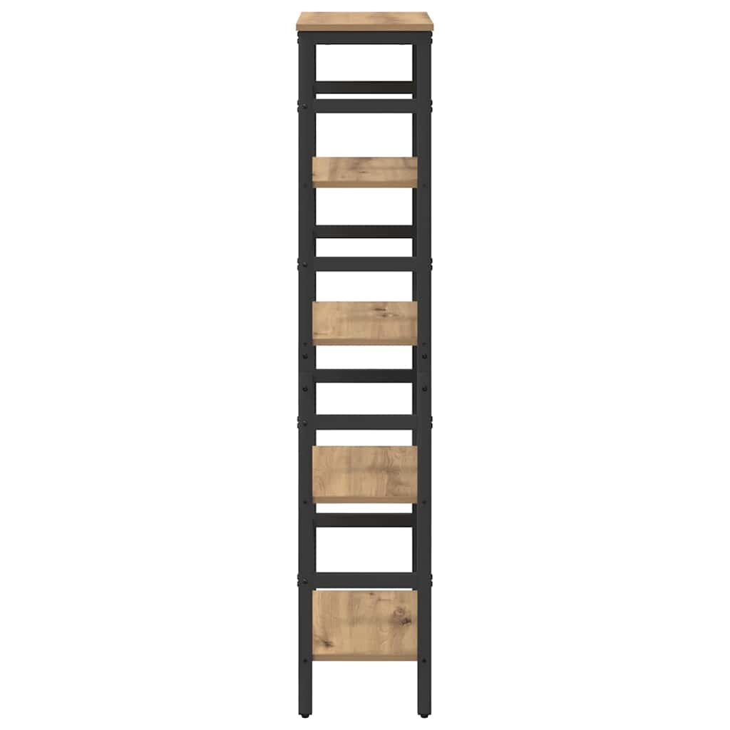 Boekenkast Artisan Eiken 40 x 29,5 x 149 cm Bewerkt hout is nu te koop bij PeponiXL, paradijselijk wonen!