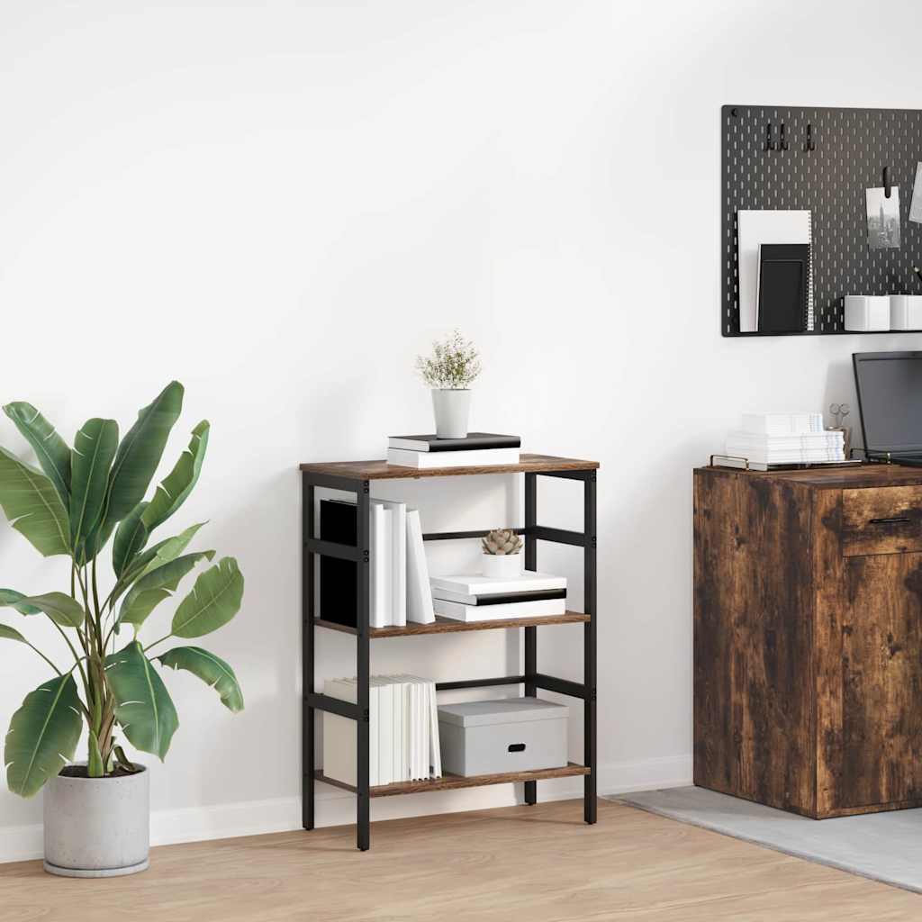 Boekenkast Gerookt eiken 60 x 29,5 x 81 cm Bewerkt hout is nu te koop bij PeponiXL, paradijselijk wonen!