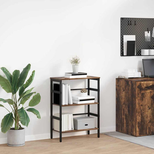 Boekenkast Gerookt eiken 60 x 29,5 x 81 cm Bewerkt hout is nu te koop bij PeponiXL, paradijselijk wonen!