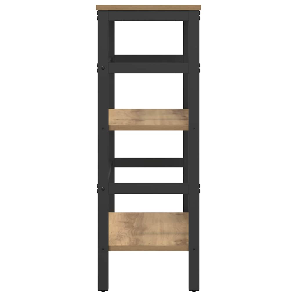 Boekenkast Artisan Eiken 60 x 29,5 x 81 cm Bewerkt hout is nu te koop bij PeponiXL, paradijselijk wonen!