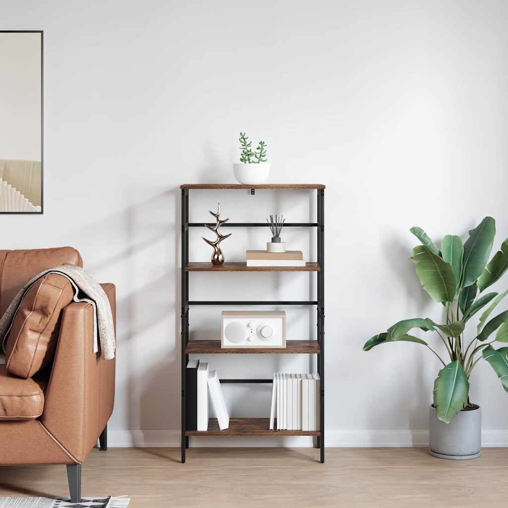 Boekenkast Gerookt eiken 60 x 29,5 x 115 cm Bewerkt hout is nu te koop bij PeponiXL, paradijselijk wonen!