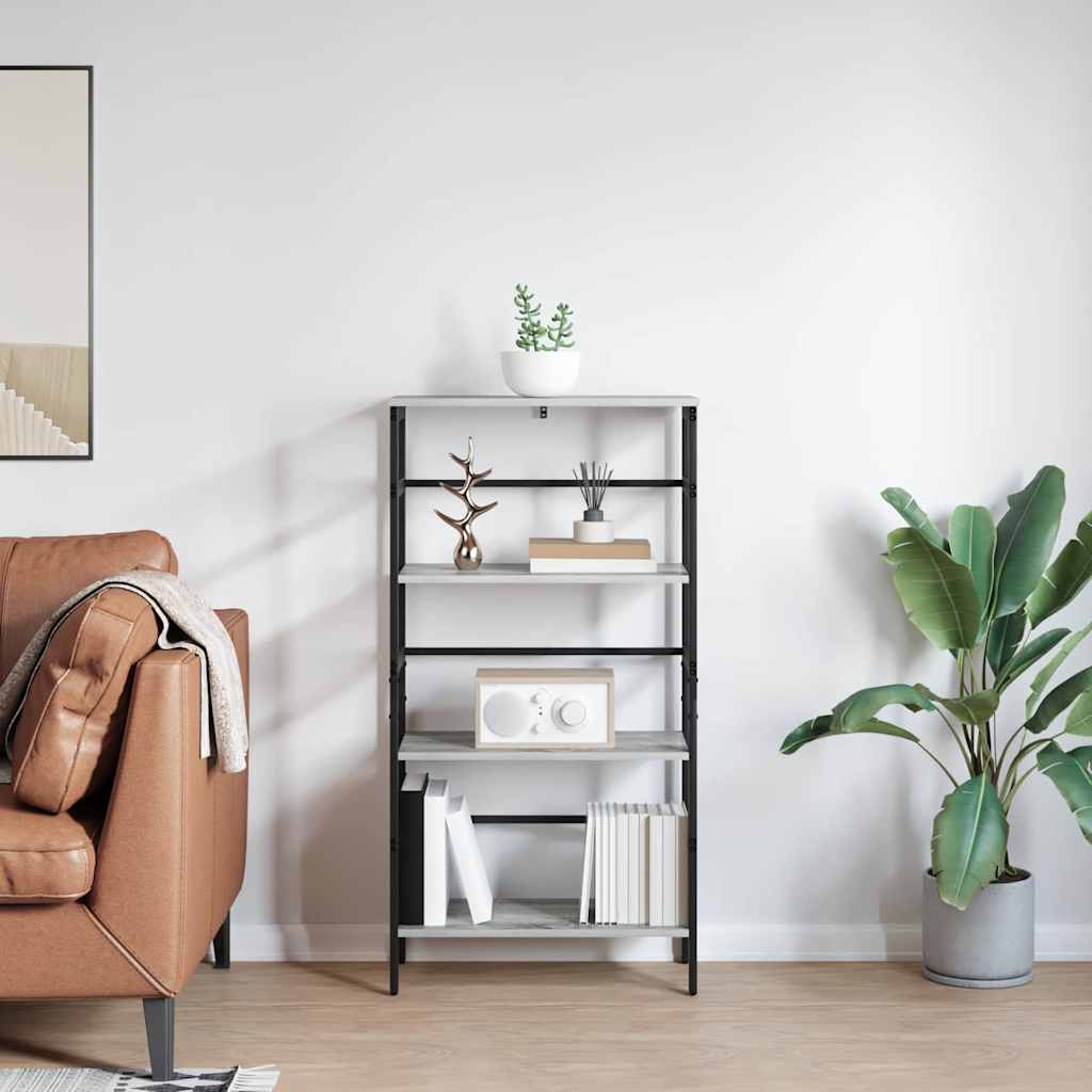 Boekenkast Grijs Sonoma 60 x 29,5 x 115 cm Bewerkt hout is nu te koop bij PeponiXL, paradijselijk wonen!