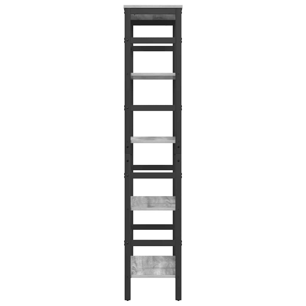 Boekenkast Grijs Sonoma 60 x 29,5 x 149 cm Bewerkt hout is nu te koop bij PeponiXL, paradijselijk wonen!