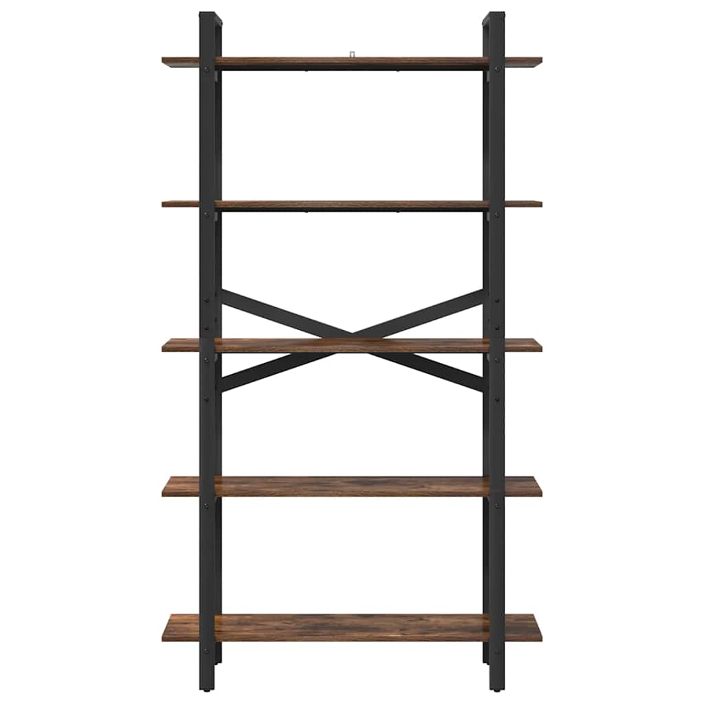 Boekenkast Gerookt eiken 100 x 33,5 x 178 cm Bewerkt hout is nu te koop bij PeponiXL, paradijselijk wonen!