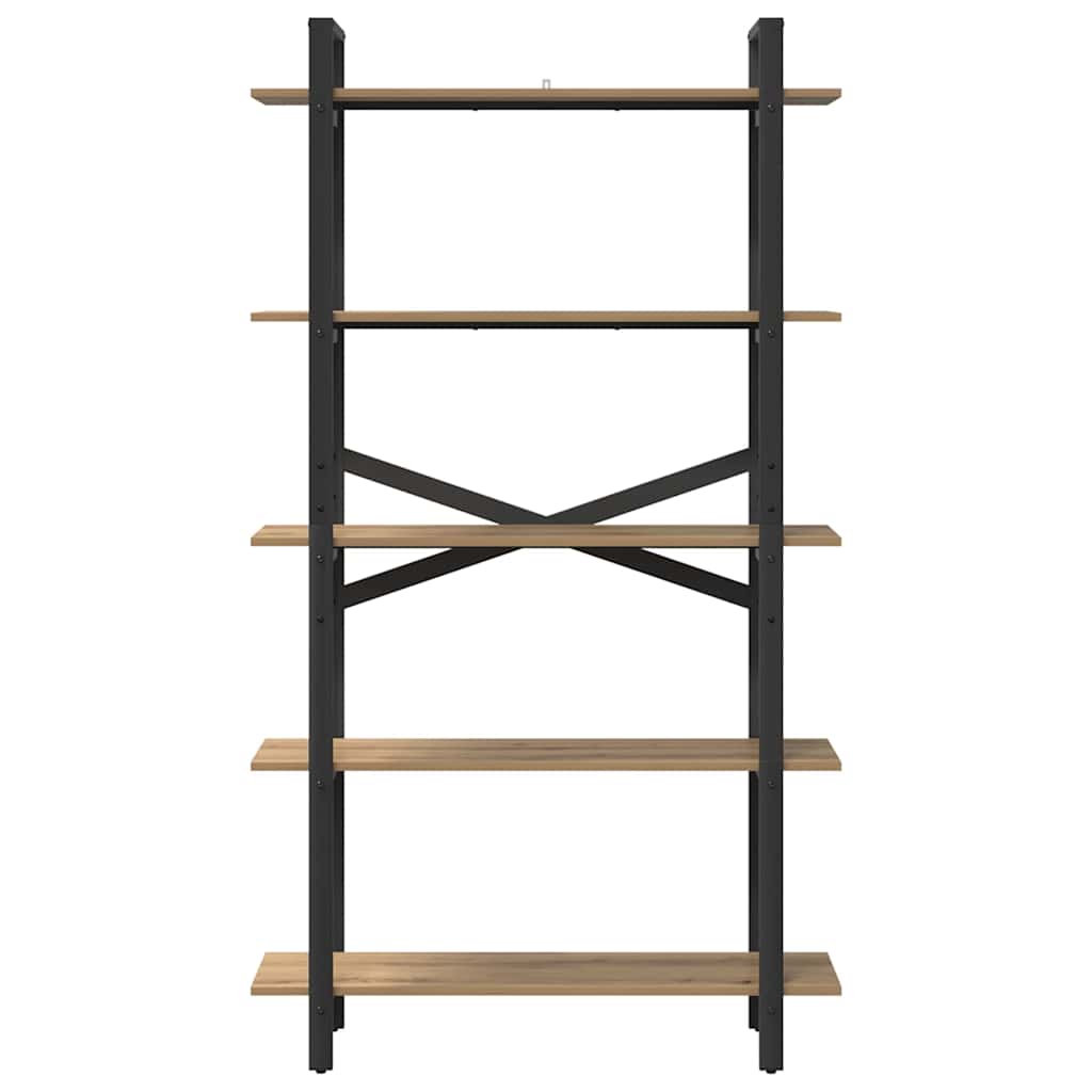 Boekenkast Artisan Eiken 100 x 33,5 x 178 cm Bewerkt hout is nu te koop bij PeponiXL, paradijselijk wonen!