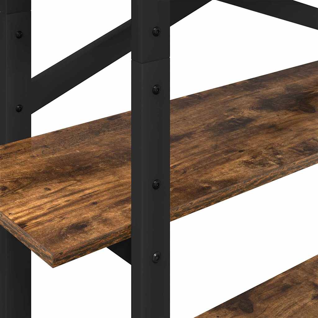 Boekenkast Gerookt eiken 100 x 33,5 x 140 cm Bewerkt hout is nu te koop bij PeponiXL, paradijselijk wonen!