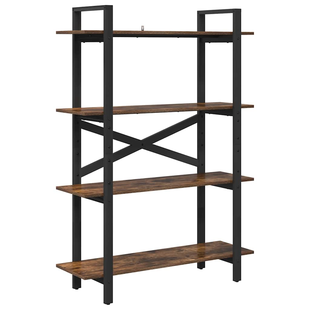 Boekenkast Gerookt eiken 100 x 33,5 x 140 cm Bewerkt hout is nu te koop bij PeponiXL, paradijselijk wonen!