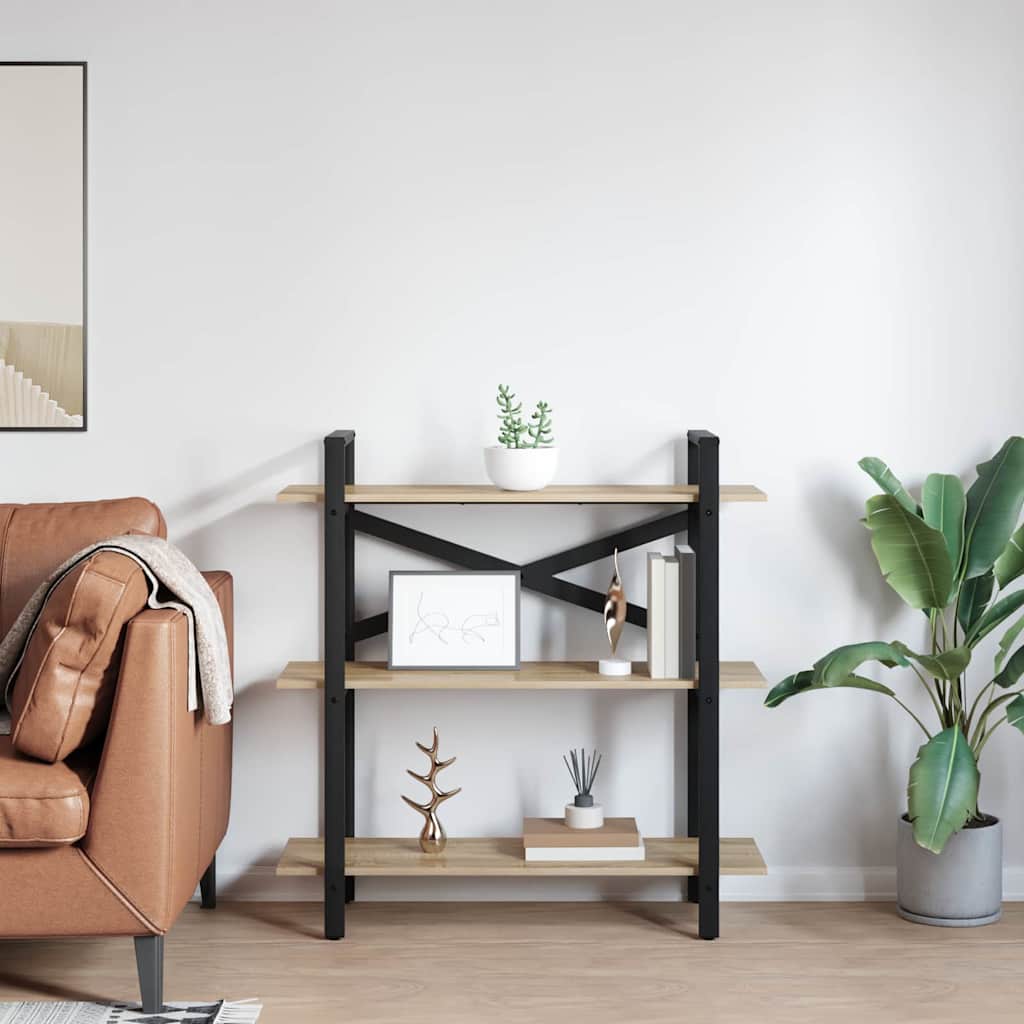 Boekenkast Sonoma Eiken 100 x 33,5 x 102 cm Bewerkt hout is nu te koop bij PeponiXL, paradijselijk wonen!