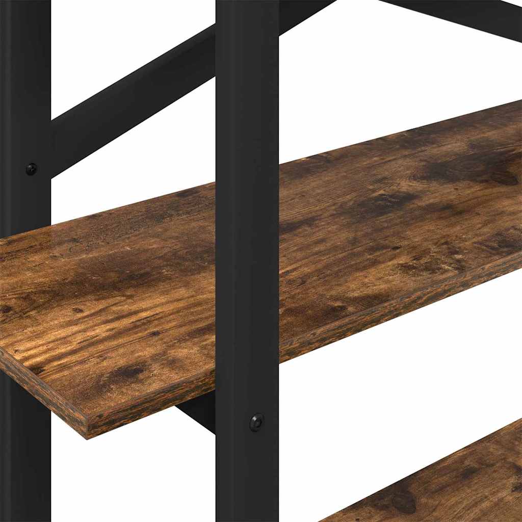 Boekenkast Gerookt eiken 100 x 33,5 x 102 cm Bewerkt hout is nu te koop bij PeponiXL, paradijselijk wonen!