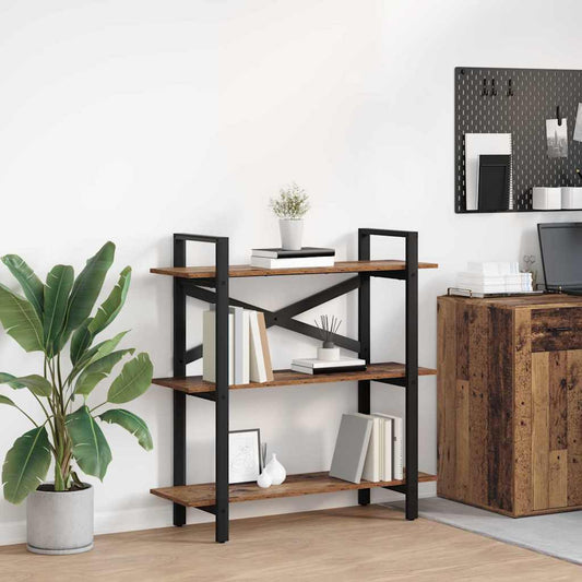 Boekenkast Oud Hout 100 x 33,5 x 102 cm Bewerkt hout is nu te koop bij PeponiXL, paradijselijk wonen!