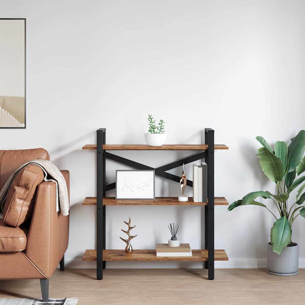 Boekenkast Oud Hout 100 x 33,5 x 102 cm Bewerkt hout is nu te koop bij PeponiXL, paradijselijk wonen!