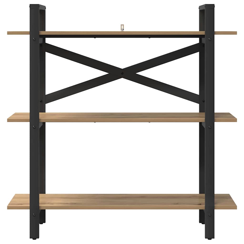 Boekenkast Artisan Eiken 100 x 33,5 x 102 cm Bewerkt hout is nu te koop bij PeponiXL, paradijselijk wonen!