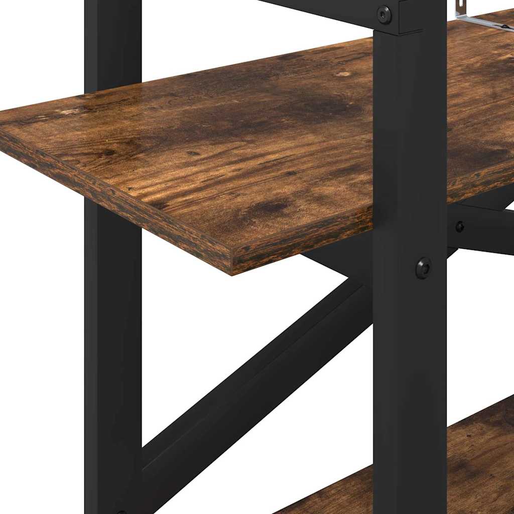 Boekenkast Gerookt eiken 100 x 33,5 x 64 cm Bewerkt hout is nu te koop bij PeponiXL, paradijselijk wonen!