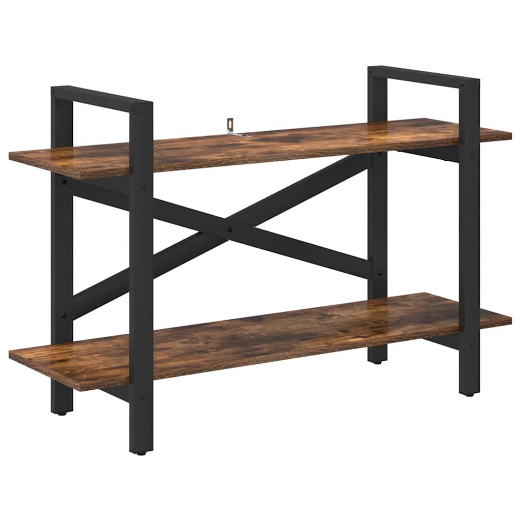 Boekenkast Gerookt eiken 100 x 33,5 x 64 cm Bewerkt hout is nu te koop bij PeponiXL, paradijselijk wonen!